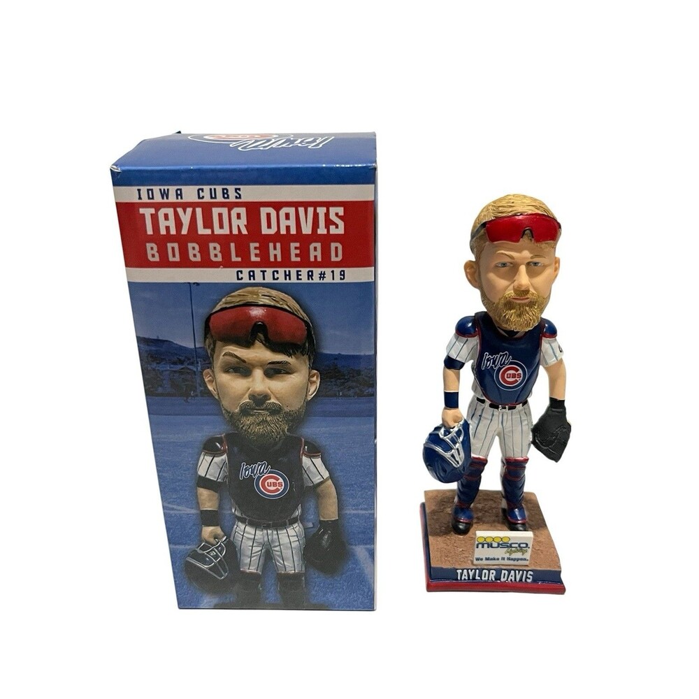 TAYLOR DAVIS Iowa Cubs SGA Bobblehead Bobble - Chicago Cubs - RARE - NEW IN BOX